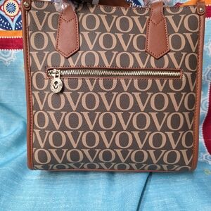 Valentino Orlandi, Brown Patterned Tote Bag VOVOVO MONOGRAMED